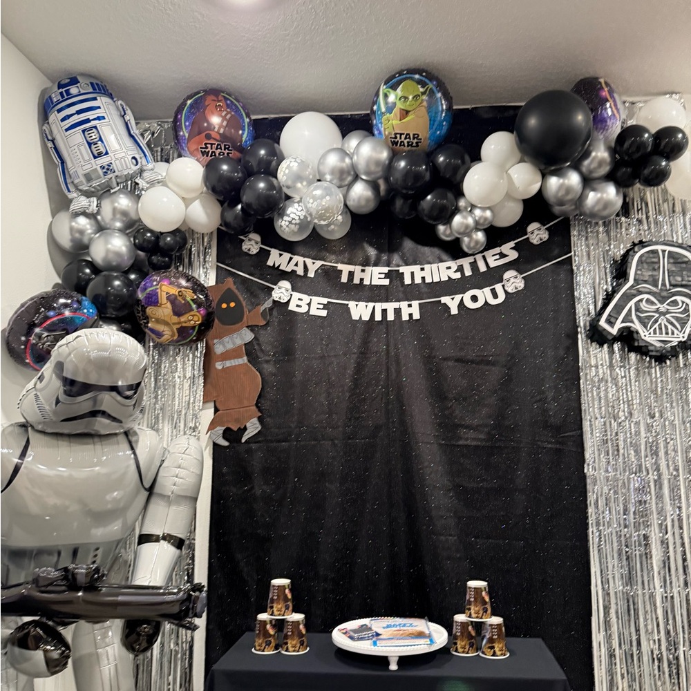Star wars themed banner. May the thirties be with you.